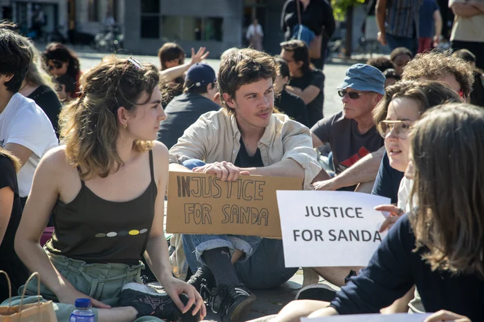 Protest al studenților față de pedepsele date în cazul Sanda Dia Foto Profimedia