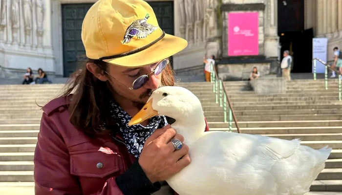 Justin Wood și rața lui Wrinkle