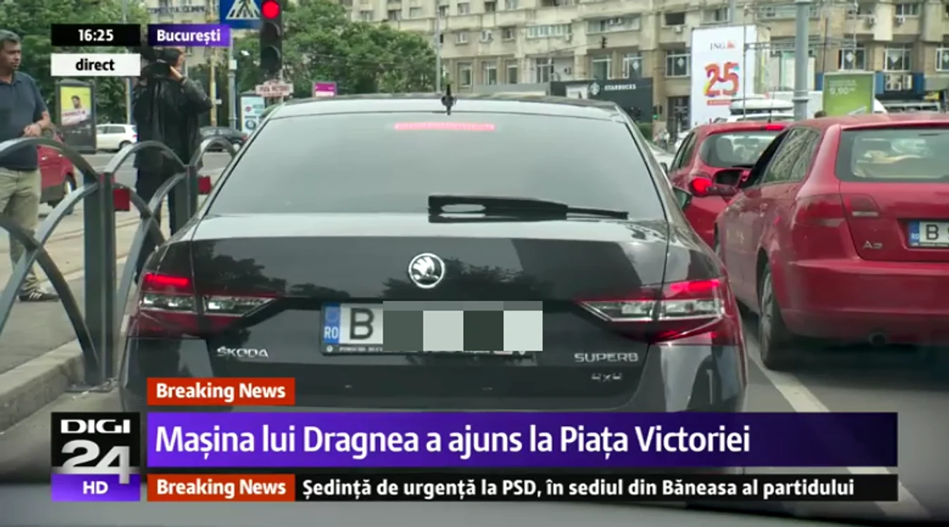 Liviu Dragnea a fost dus la Penitenciarul Rahova cu o mașină a Polițieifoto: captură/Romania TV