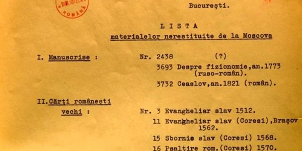 lista tezaur nerestituit de moscova foto tvr