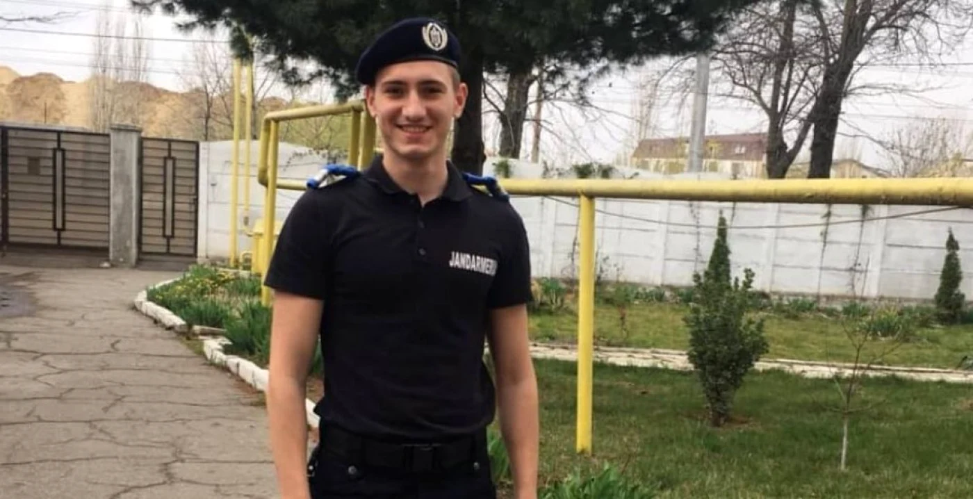 Constantin Geanin Mărculescu, jandarmul salvator, are doar 22 de ani FOTO: Jandarmeria Argeş