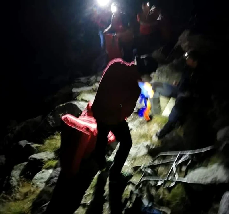 
    Turiştii au reuşit să scape de animalul sălbatic după ce au urcat pe o stâncăFoto: news.ro  