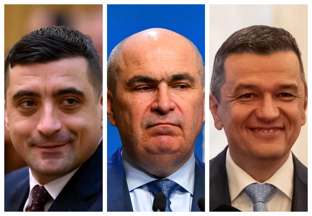 George Simion, Ilie Bolojan, Sorin Grindeanu FOTO Mediafax