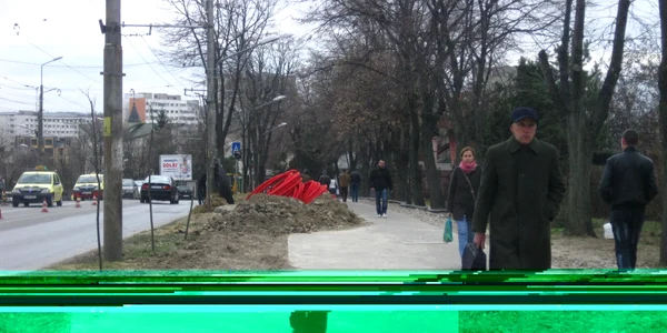 Nori de praf în zona şantierelor din Iaşi