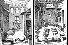 Ilustratii din cartea lui Bartolomeo Scappi (1500-1577), bucătarul Papei Pius al V-lea, tipărită la Veneția în anul 1570 