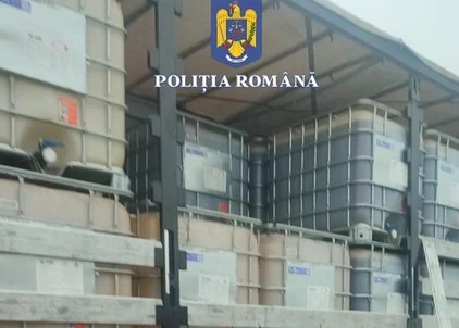 Combustibilul furat a umplut un camion FOTO Poliția Română