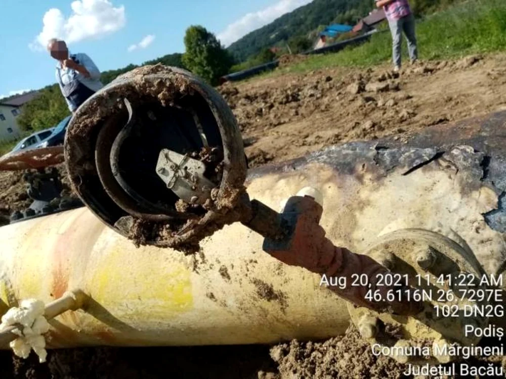 Odorizatorul  de la care provenea mirosul puternic de etilmercaptan FOTO Garda de Mediu