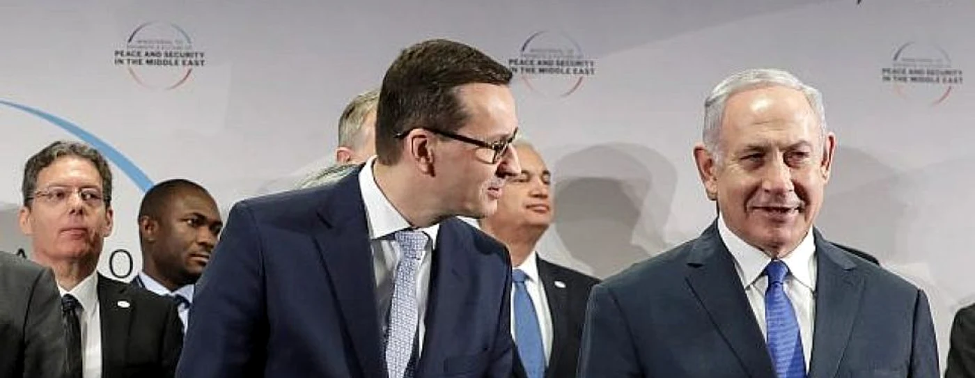 Premierul polonez Mateusz Morawiecki şi omologul său israelian, Benjamin Netanyahu