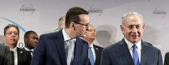 Premierul polonez Mateusz Morawiecki şi omologul său israelian, Benjamin Netanyahu