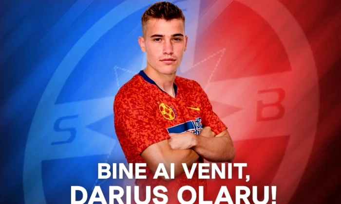 Darius Olaru este primul jucător transferat de FCSB în această pauză competiţională. Foto: FCSB via Facebook