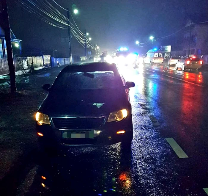 Pietonul a fost lovit mortal de o maşină care circula pe DN2 FOTO IPJ Ialomiţa
