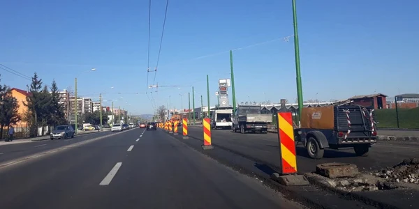 Lucrări extindere strada 13 Decembrie Braşov. Foto