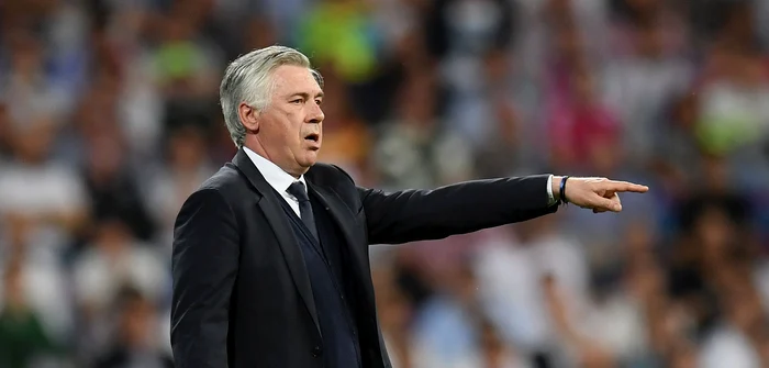 Carlo Ancelotti e convins că Real a primit gol pe o greșeală a arbitrilor. Foto Getty images 