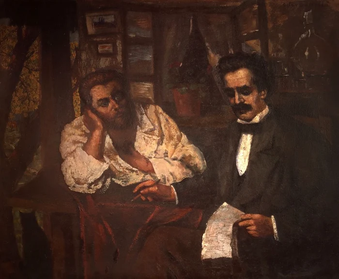 Eminescu și Creangă, Octav Băncilă, 1920 (© Muzeul Național al Literaturii Române, Iași)
