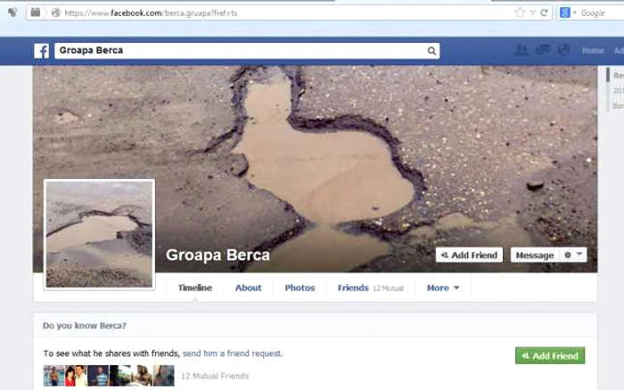 „Groapa Berca” are deja peste 200 de prieteni pe Facebook