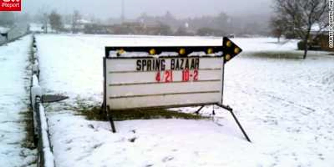 Nimeni din Smethport, Pennsylvania nu se aștepta să mai ningă primăvara aceasta