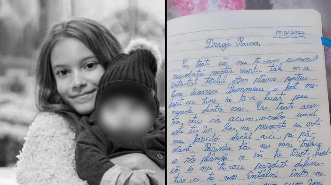 Scrisoarea Isabellei pentru un suflet care s-a dus prea devreme la cer. Foto: observatornews.ro