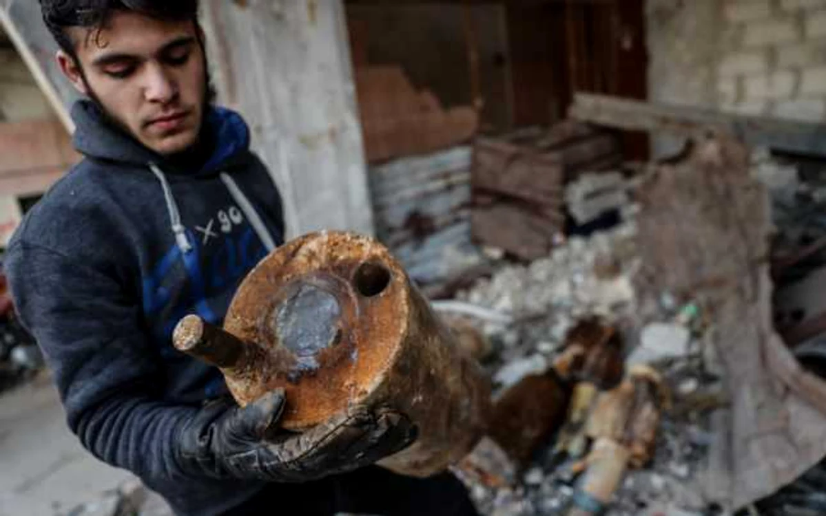 Urme ale unui atac cu clor în Ghouta de Est FOTO EPA-EFE