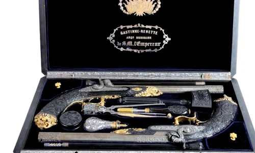 Trusa cu  pistoale de duel a lui Cuza jpeg