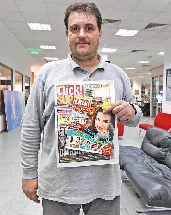 
    Mihai Loredan Cilibeanu  (38 de ani) a câştigat  300 de lei cu lozul  Click!MANIA din  revista “Click!  pentru femei”  