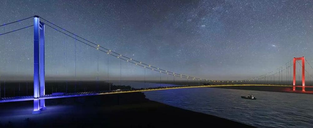 Golden Gate tricolor de România. Iluminatul nocturn al podului peste Dunăre va fi în culorile drapelului național VIDEO