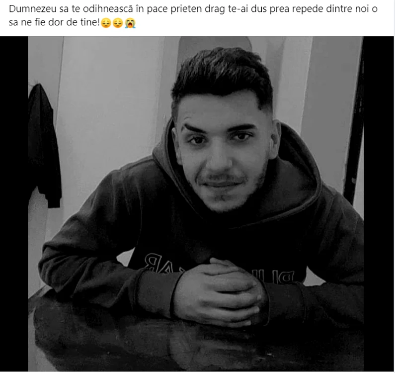 Daniel, plâns de prieteni SURSA Facebook