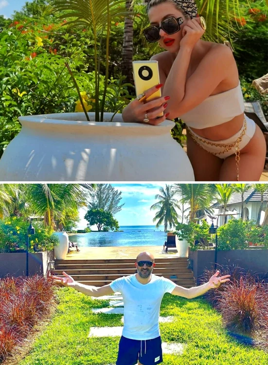 Aceeasi vază alba apare în ambele fotografii și a dat naștere speculațiilor