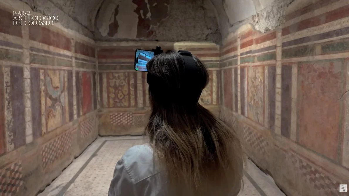 Tururi ghidate de la distanță, în una dintre cele mai vechi locuințe din Roma Antică (© captură video Youtube / Parco Colosseo)