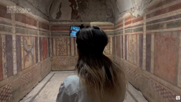 Tururi ghidate de la distanță, în una dintre cele mai vechi locuințe din Roma Antică (© captură video Youtube / Parco Colosseo)