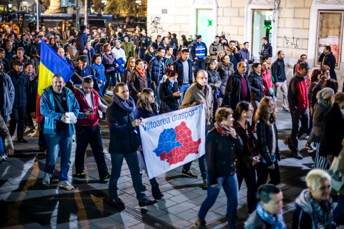 Imagine de la protestul de la Cluj, din 8 noiembrie FOTO: Facebook , Cristian Dăscălescu