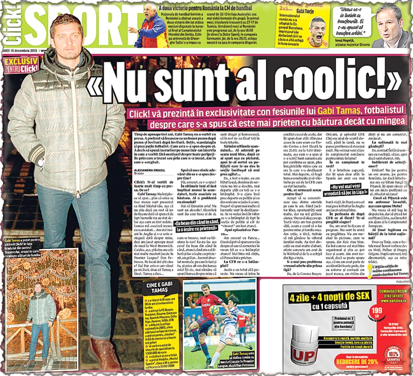 Gabi Tamaş  nu refuză niciodată  o partidă de fotbal  cu prietenii