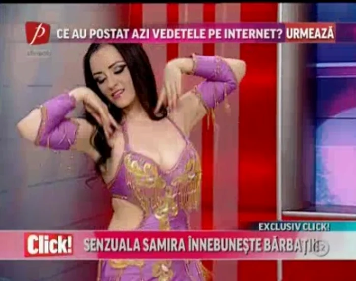 Amira a dansat senzual în platou