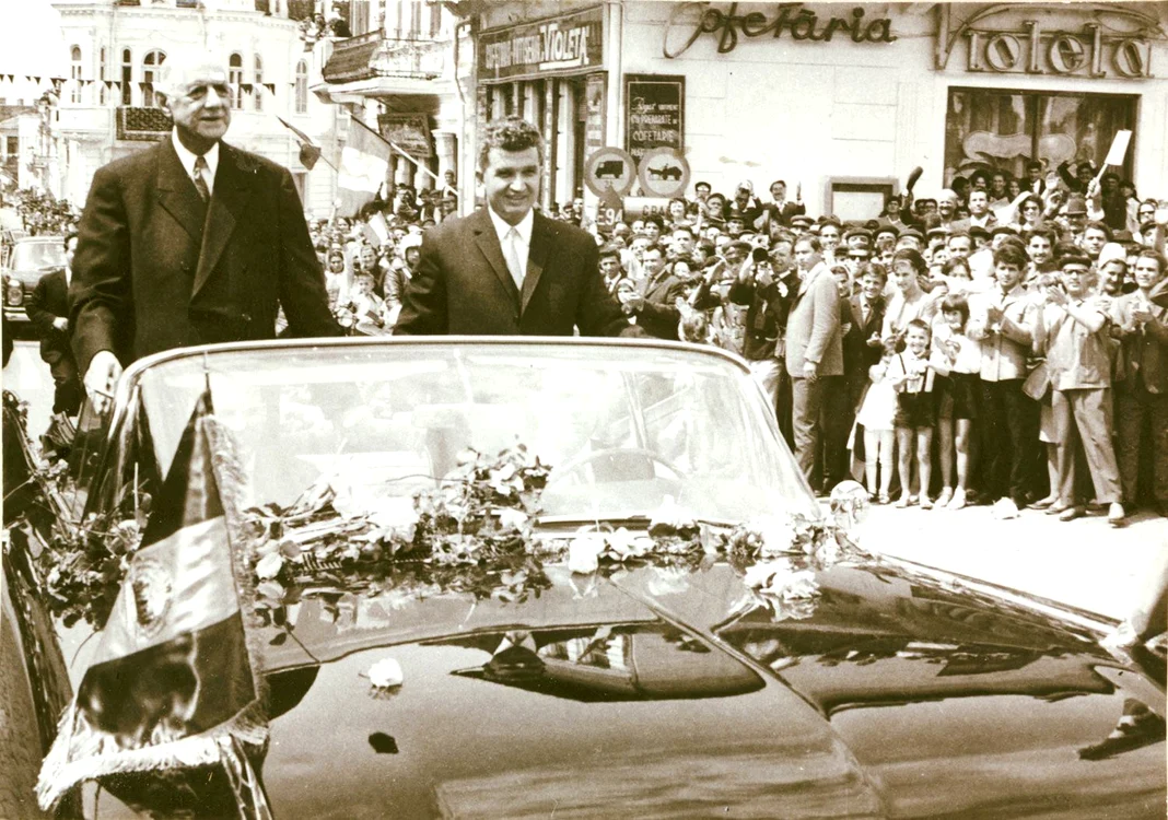 Charles de Gaulle și Nicolae Ceaușescu în 1968 FOTO Arhivele Diplomatice ale Ministerului de Externe