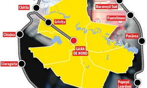 Aşa arată inelul de centură  cu toate staţiile în care  va opri Săgeata Albastră jpeg