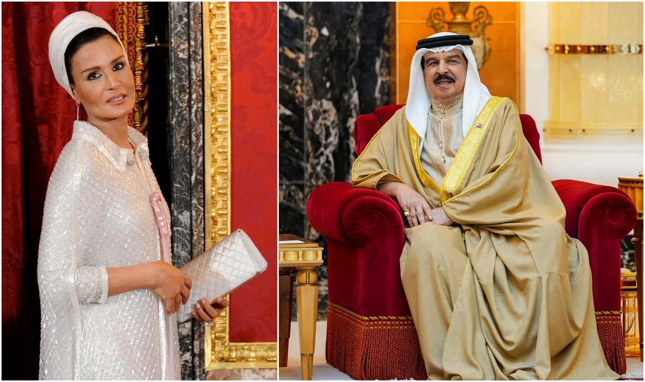 Șeica Moza bint Nasser și soțul ei, fostul emir al Qatarului Hamad bin Khalifa al Thani   Profimedia jpg