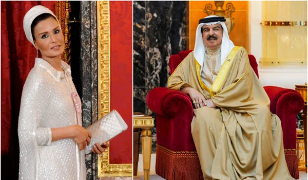 Șeica Moza bint Nasser și soțul ei, fostul emir al Qatarului Hamad bin Khalifa al Thani   Profimedia jpg