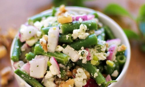 Green bean salad with walnuts and feta 1 jpeg