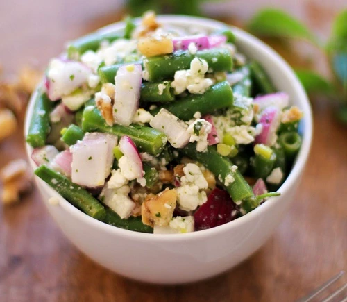 Green bean salad with walnuts and feta 1 jpeg