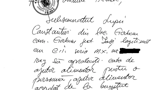 Cererea scrisă de Constantin Lupei, consilier local la Primăria Gorban png