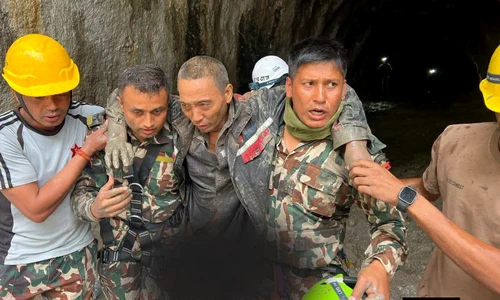al treilea supravietuitor tunel nepal 01 Facebook BhutanX via Victor Paudel jpg