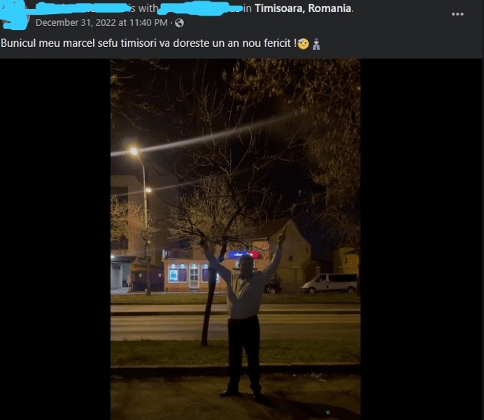 Ce a pățit bărbatul filmat când trăgea cu pistolul în noaptea de Revelion, la Timișoara