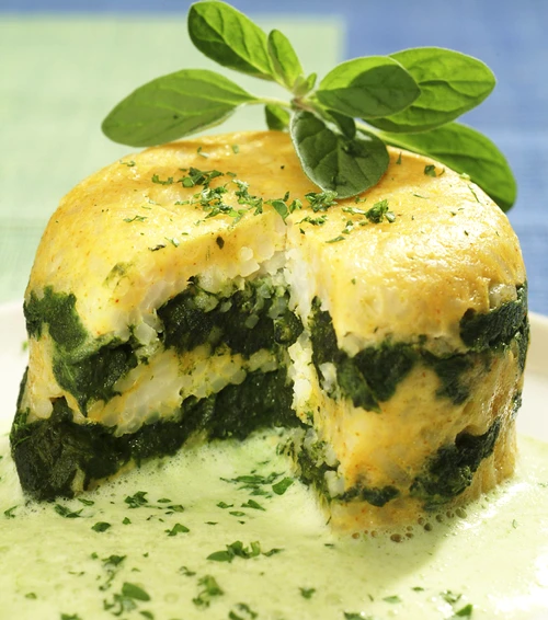 Spinach Risotto with Herb Sauce jpeg