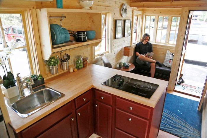 Casa cu suprafaţa între 9,2 şi 37 metri pătraţi are şi un mic living