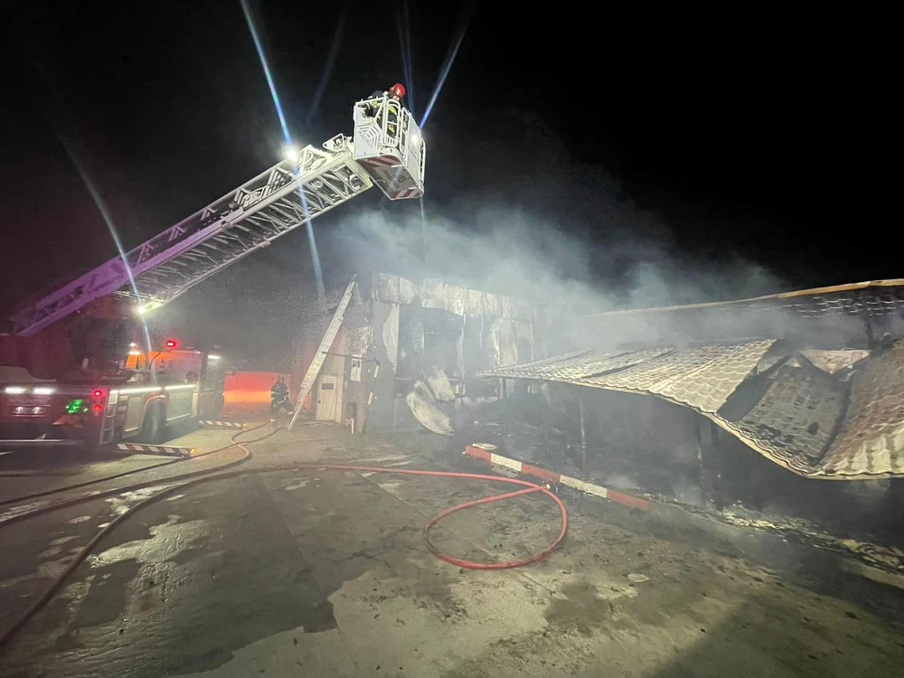 Bar incendiat în județul Galați FOTO: ISU Galați