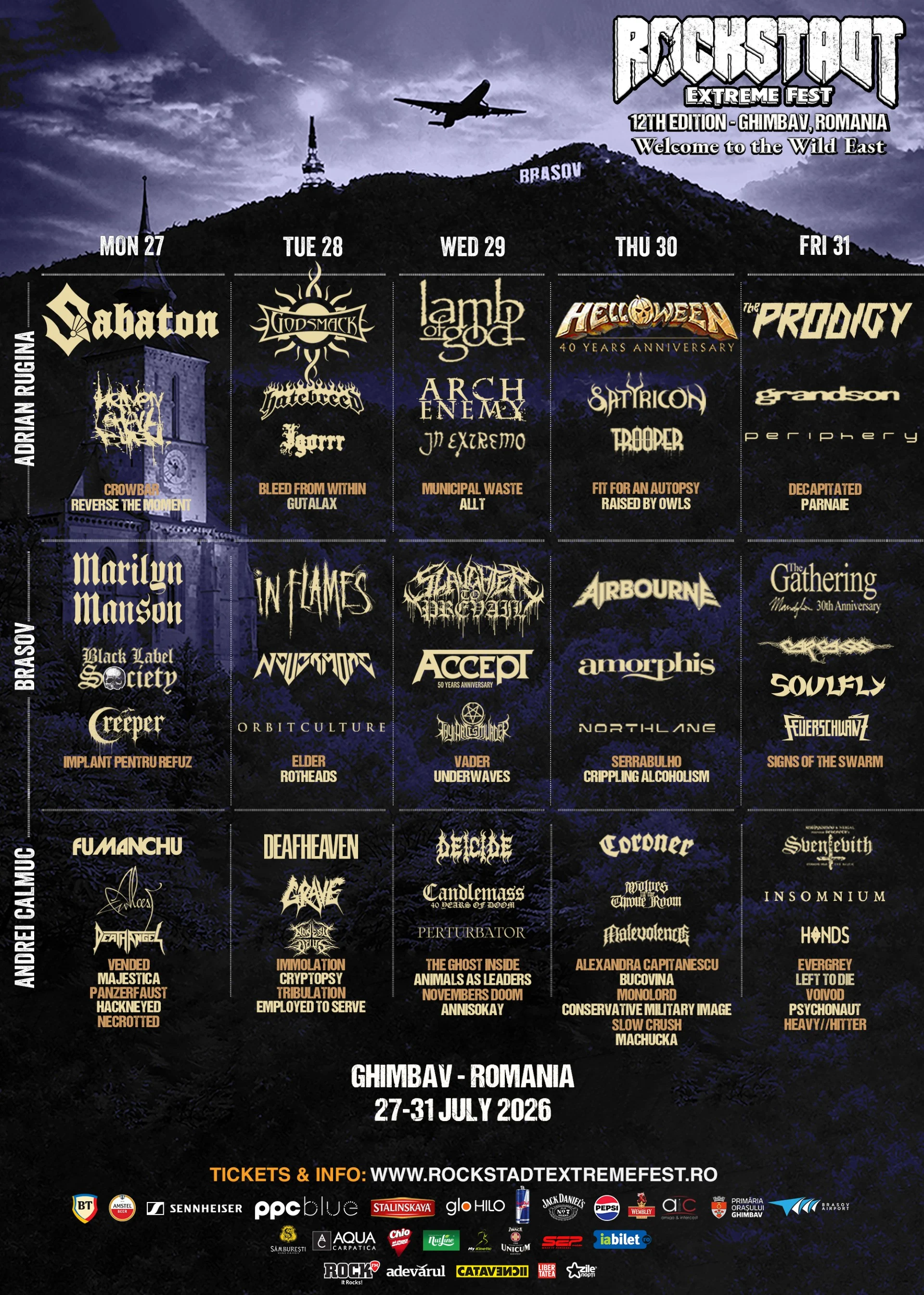 Câteva zile ne despart de Rockstadt Extreme Fest 2026. Ghimbav devine noua casă a unuia dintre cele mai ambițioase festivaluri de metal din Europa