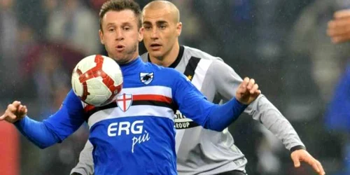 Cassano i-a luat faţa fundaşului torinez Fabio Cannavaro