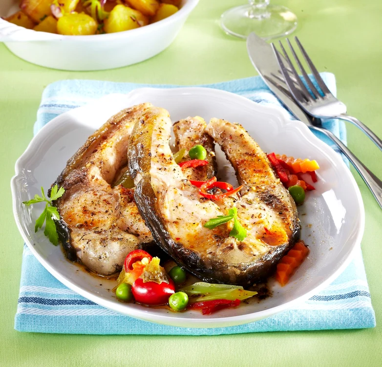 Carp roasted with pickled vegetable jpeg