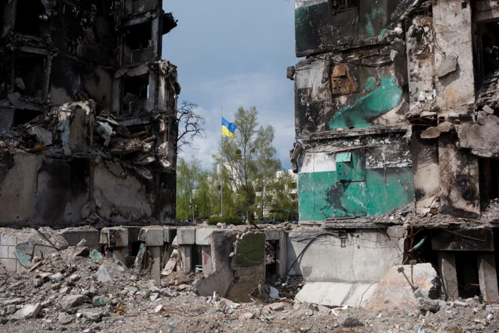 Clădiri distruse de bombardamente în Borodyanka, Ucraina. FOTO Getty Images