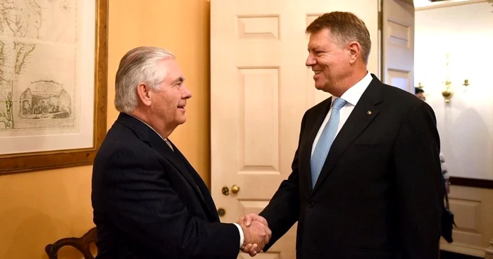 Klaus Iohannis şi  Rex Tillerson Foto presidency.ro