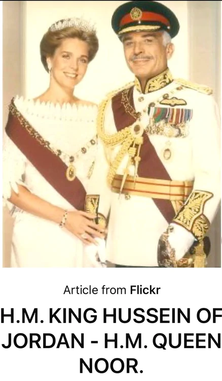 Noor şi Regele Hussein (Foto Pinterest)
